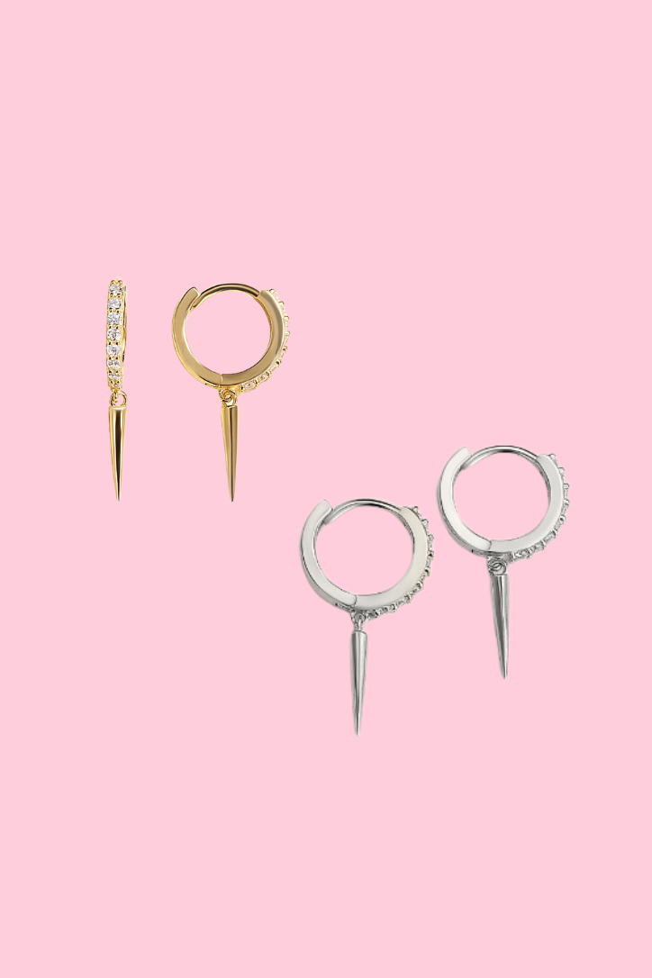 Baby Spikes Huggie Hoops