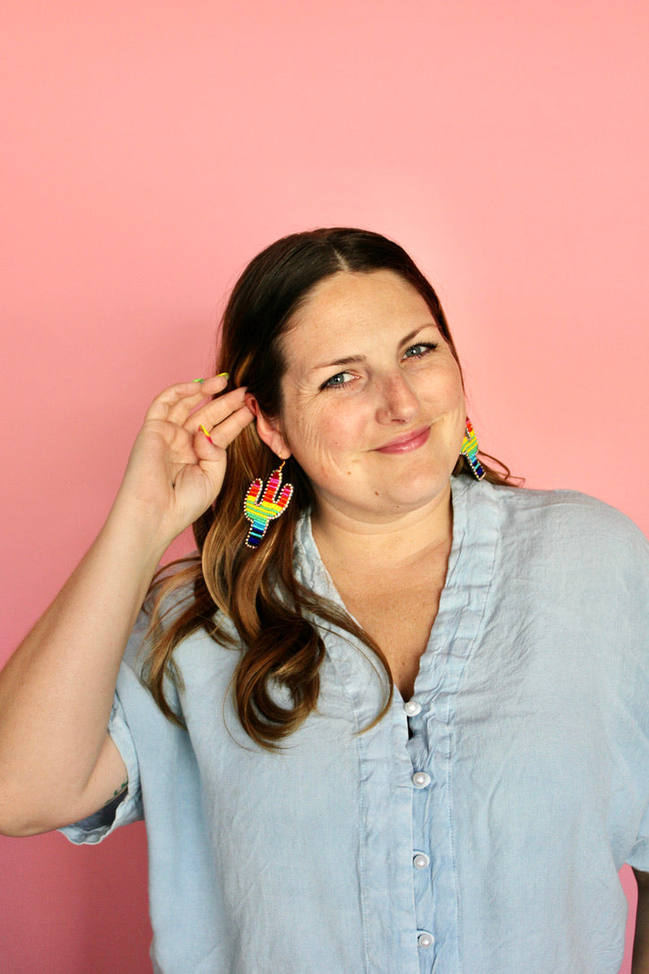 Cactus, But Make It Rainbow Dangles