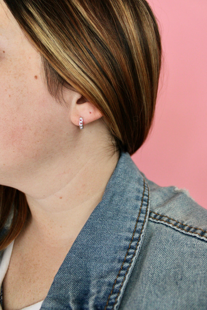 Silver Baby Huggie Hoops