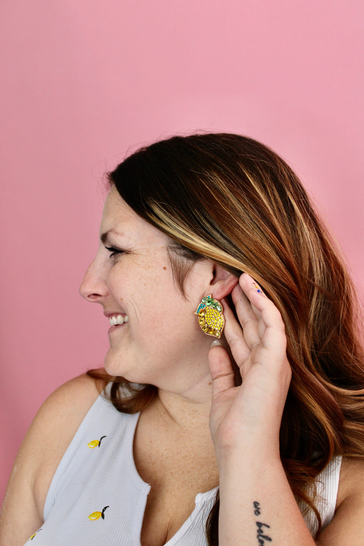 Zest For Life Lemon Statement Studs