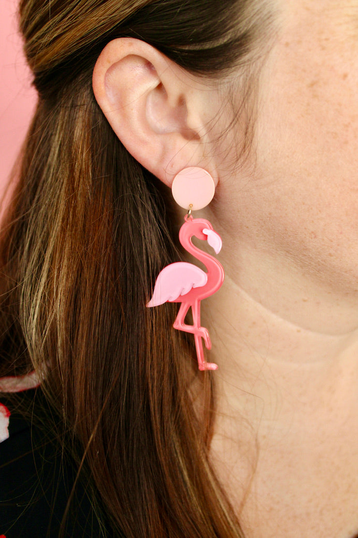 Fancy Flamingo Dangles