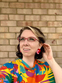 Thumbnail for Radiant Red Statement Studs