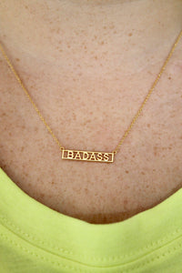 Thumbnail for I'm A Freaking Badass Necklace *GOLD DIPPED*