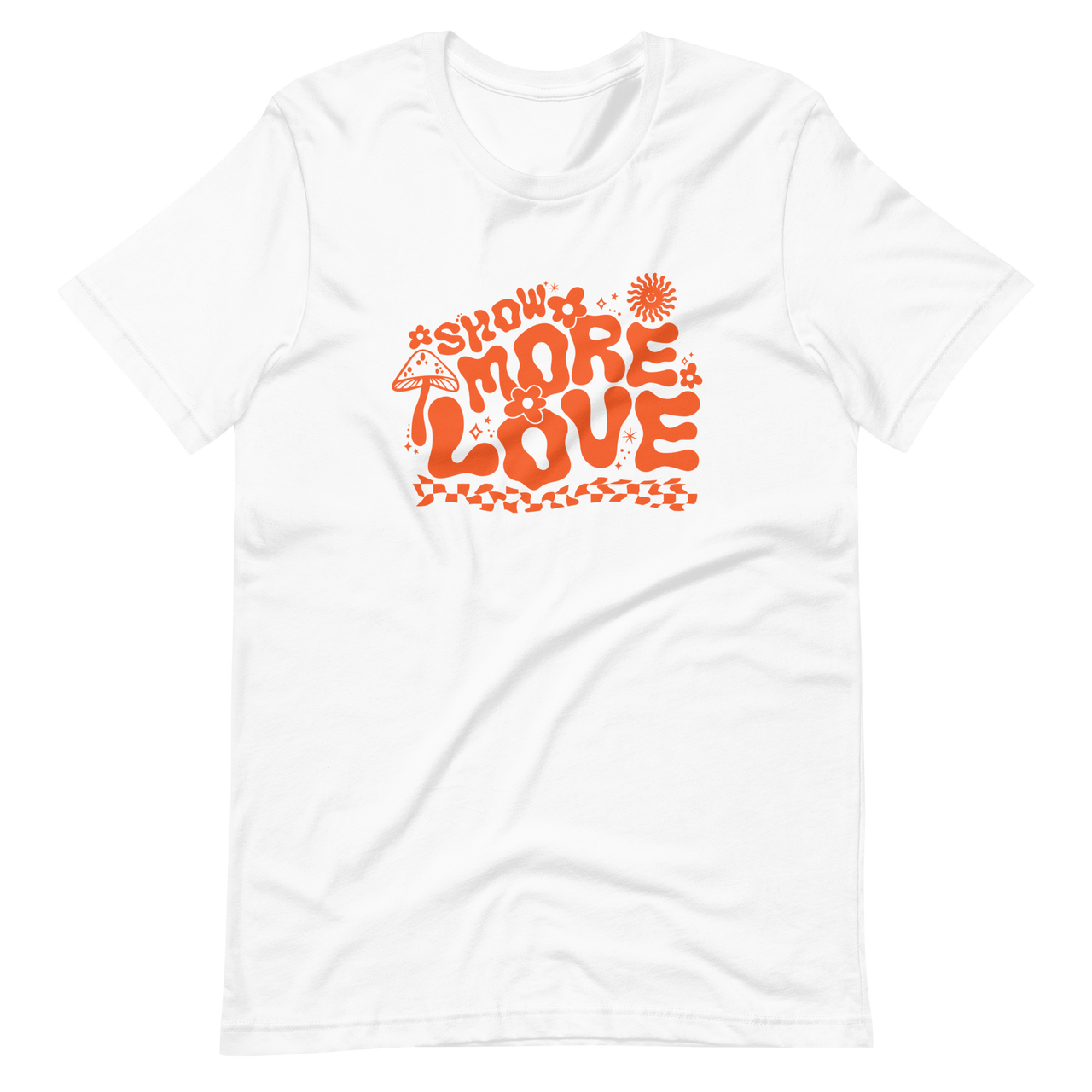 Show More Love Tee in Orange - Bella Canvas