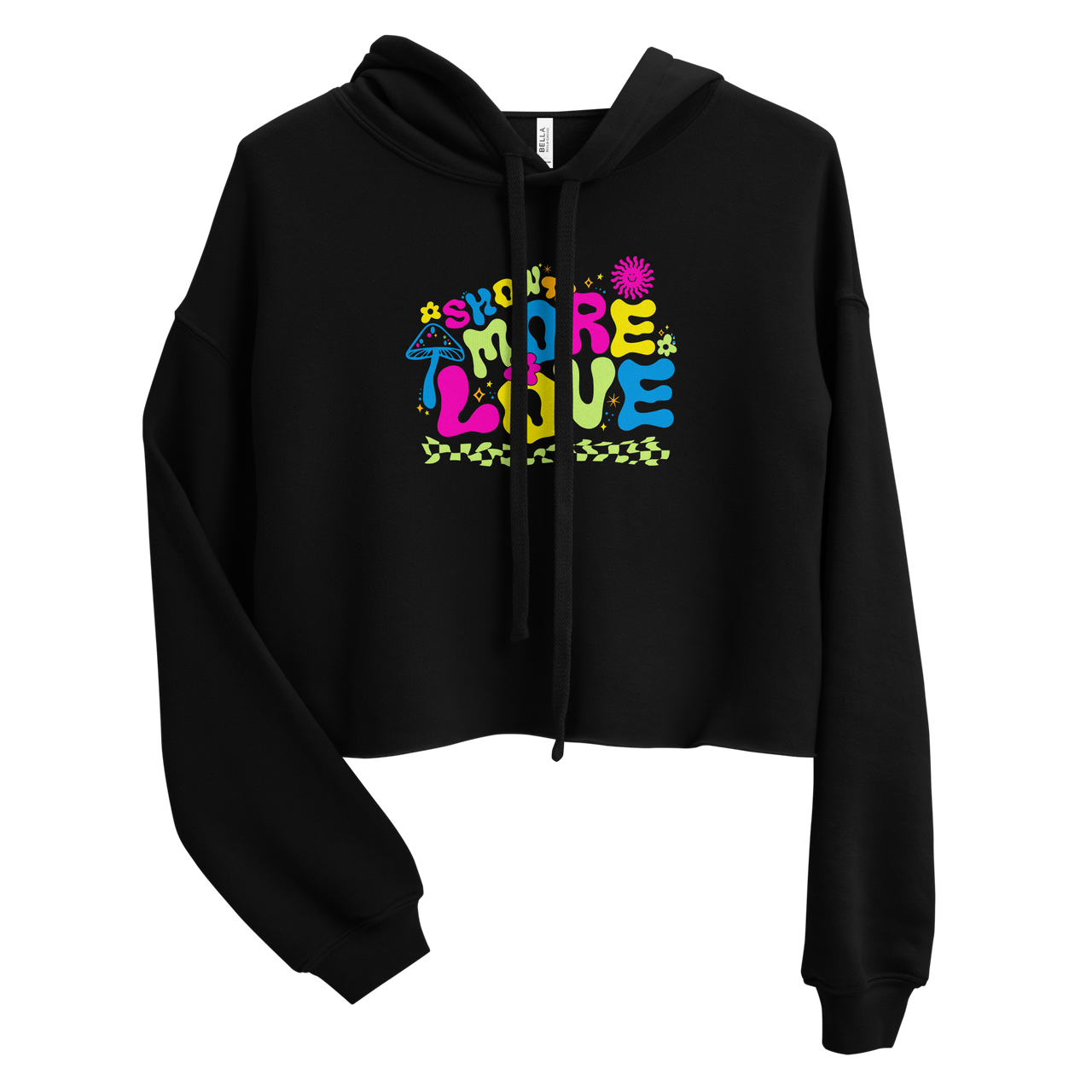 Show More Love Color Cropped Hoodie