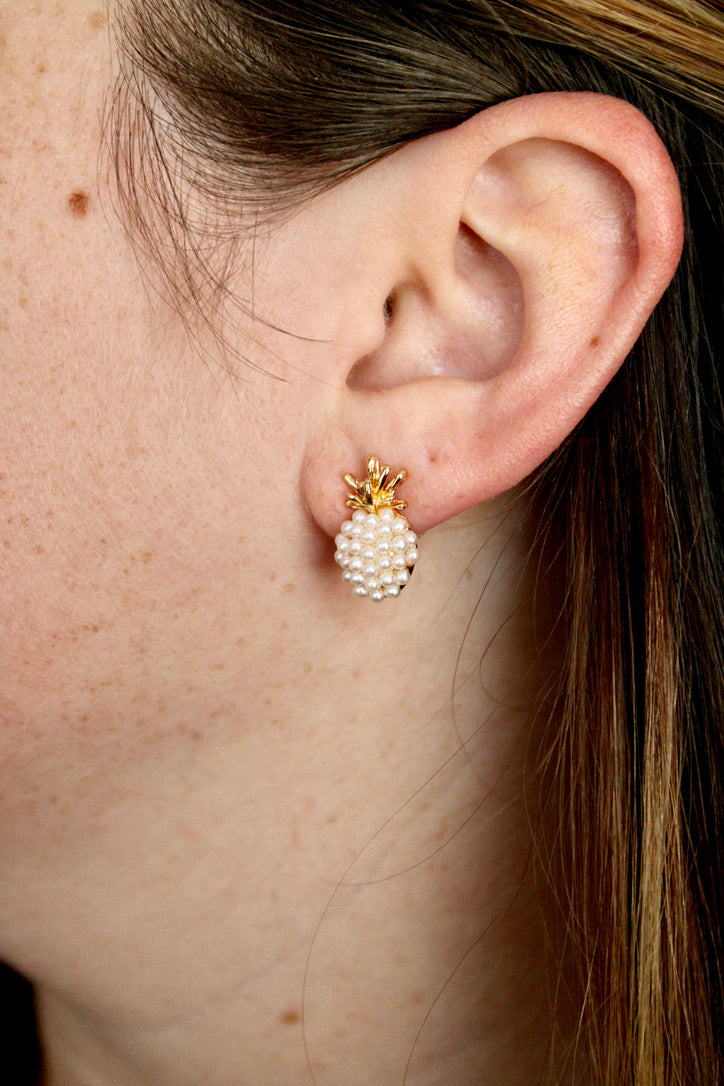Pearly Pineapple Studs