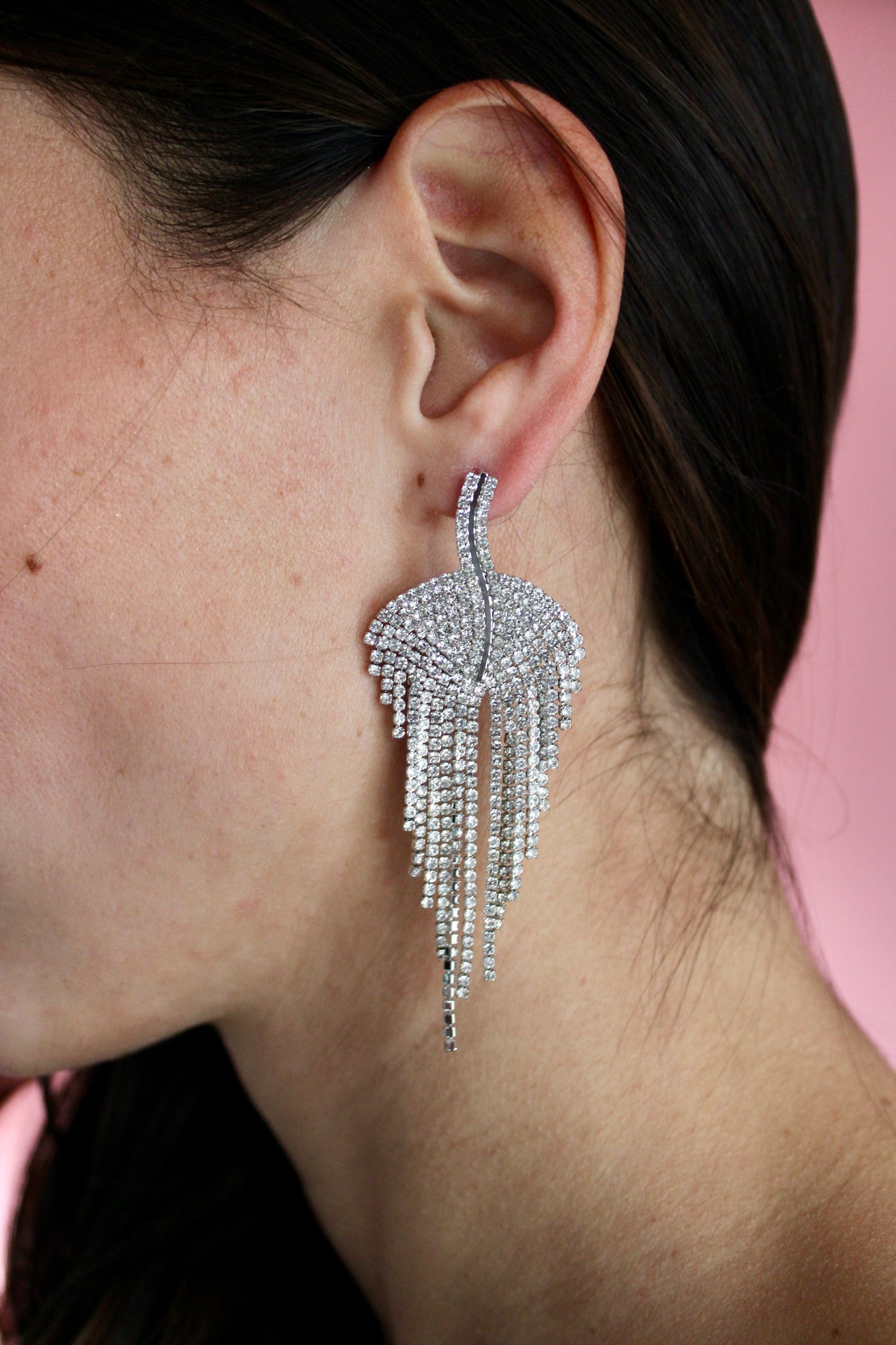 Cheers To the Year Crystal Statement Dangles