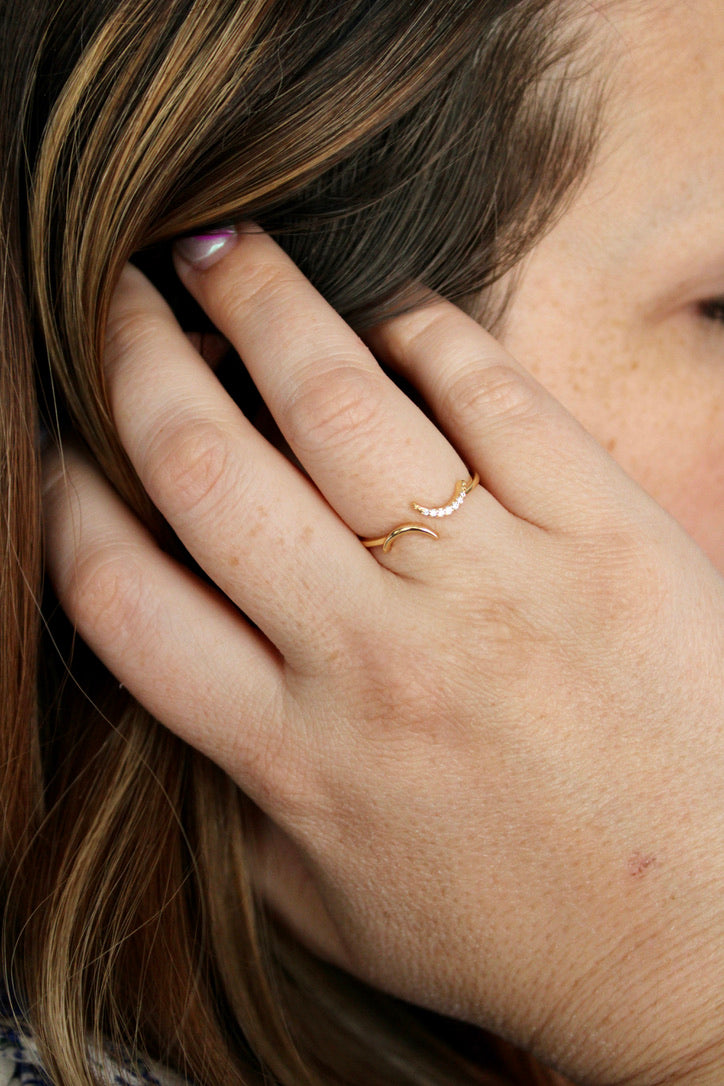 Dainty Double Moon Ring *GOLD FILLED*