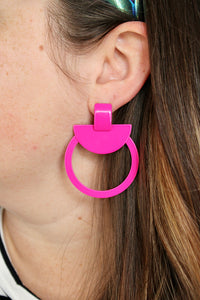 Thumbnail for Think Pink Geometric Dangles
