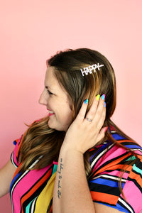 Thumbnail for Choose Happiness Hair Clip