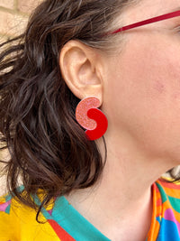 Thumbnail for Radiant Red Statement Studs