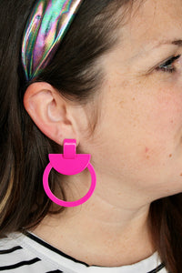 Thumbnail for Think Pink Geometric Dangles