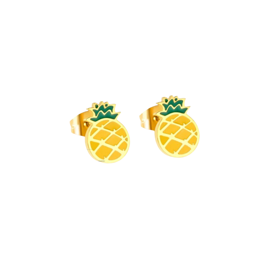Sweet As A Pineapple Studs *GOLD DIPPED*