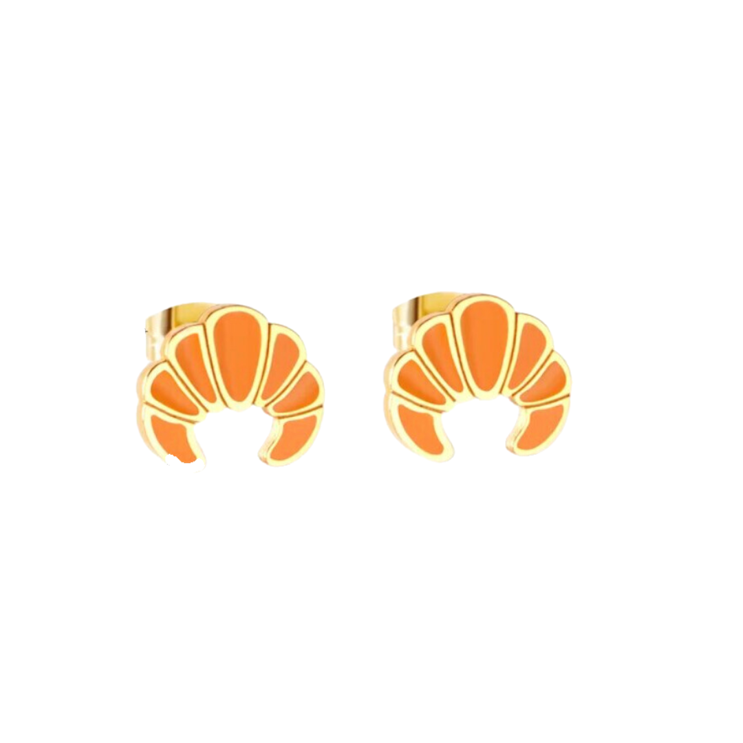 Carbs Are A Girl's Best Friend Croissant Studs