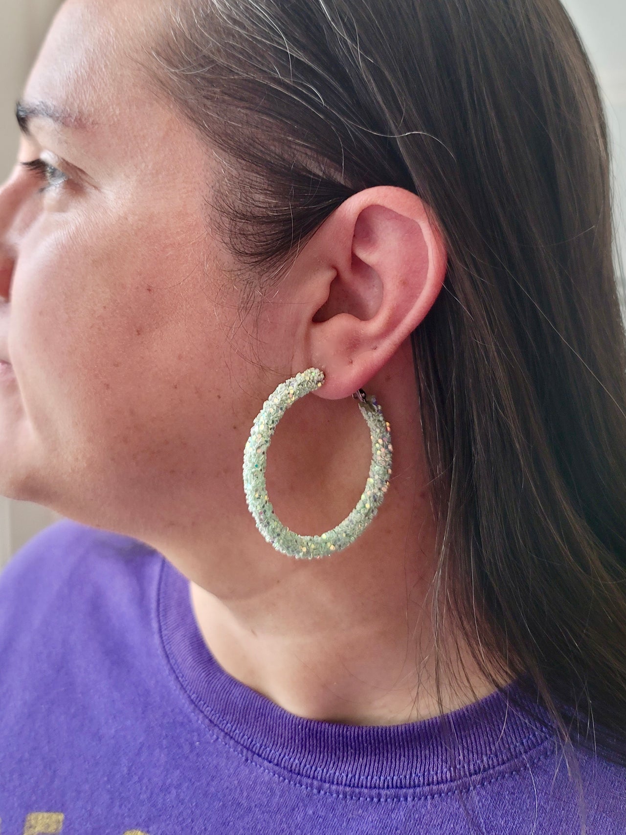 No Such Thing As Too Much Glitter Hoops