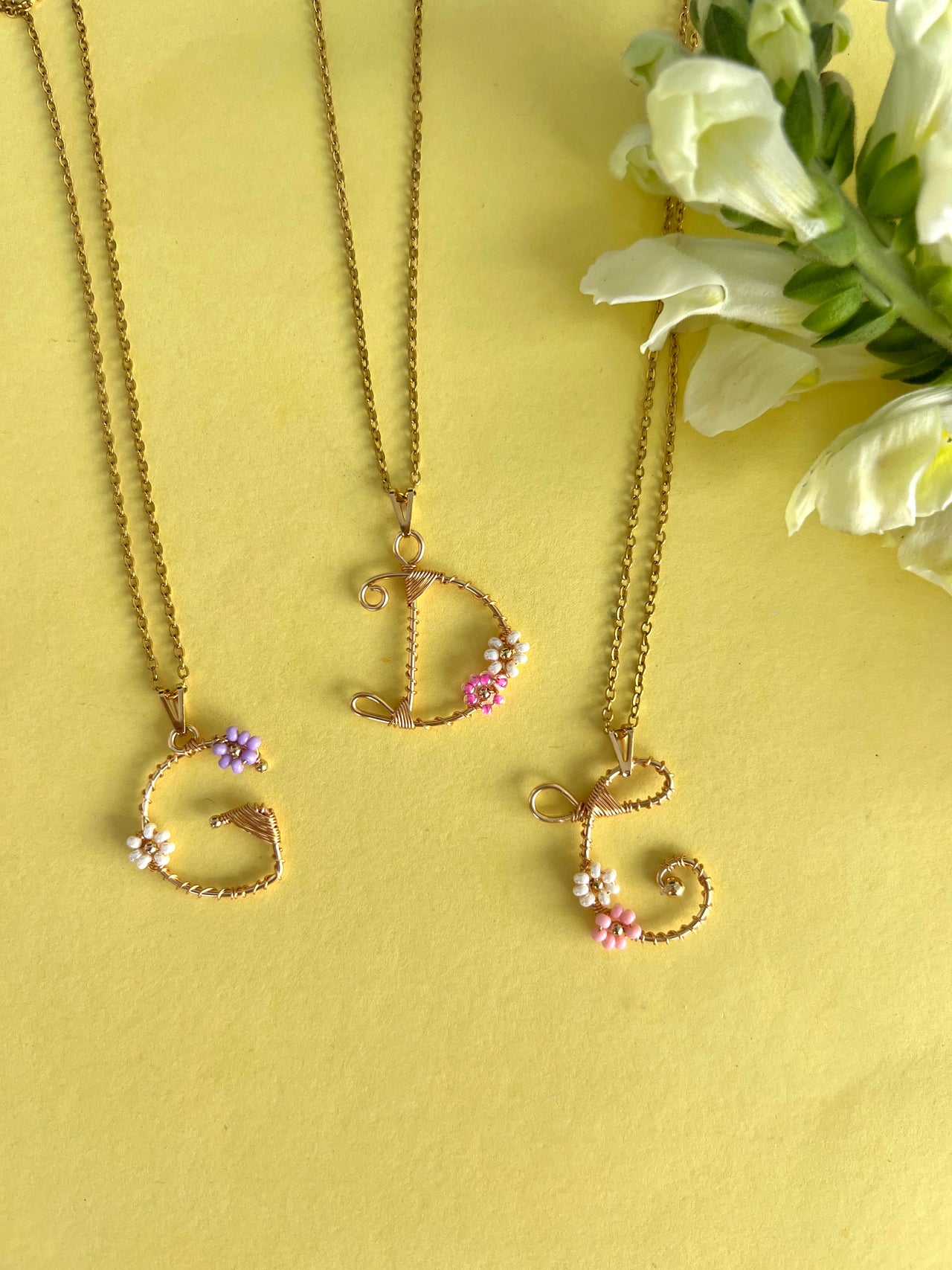 The Camelia Letter Necklaces