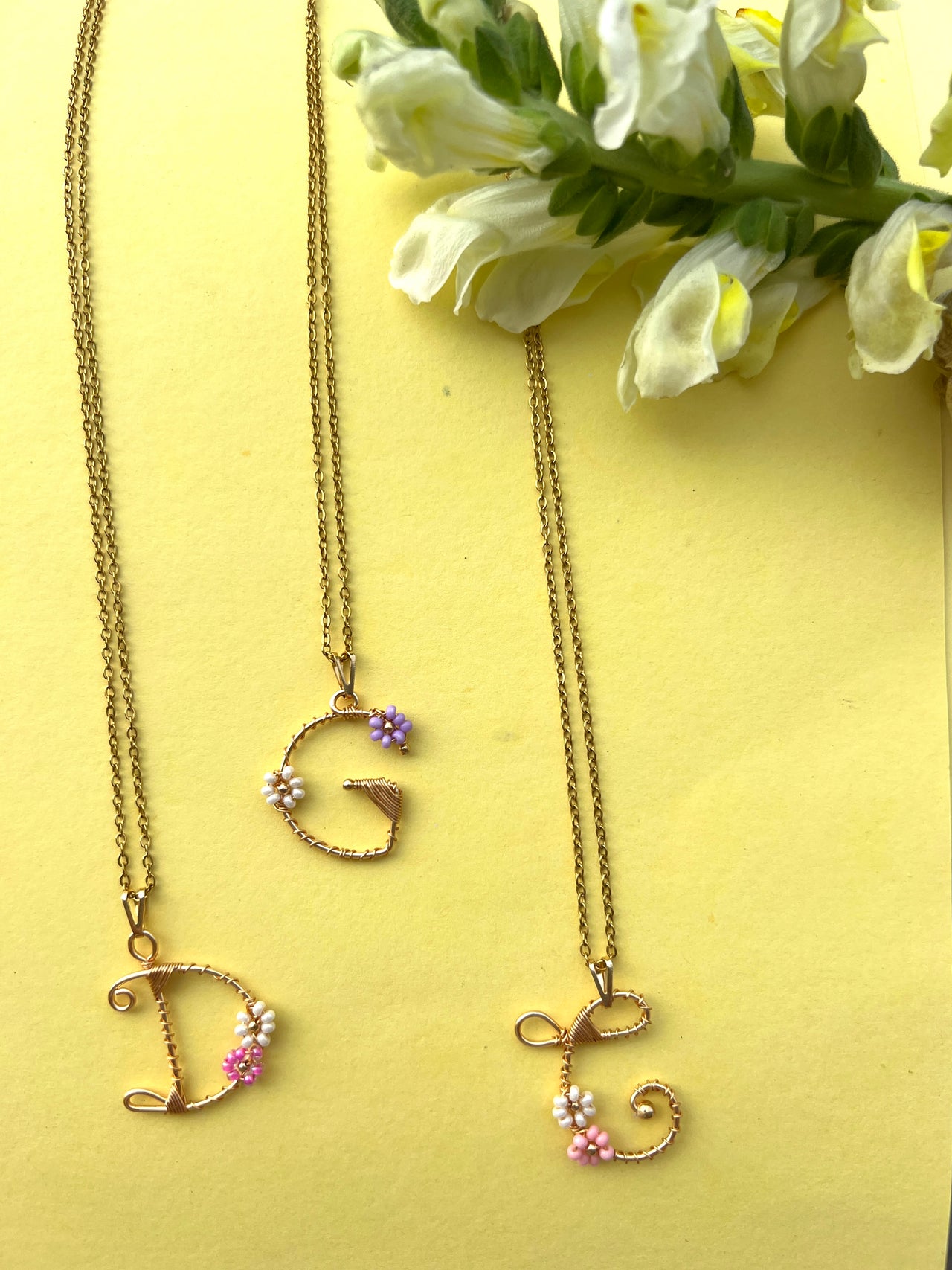 The Camelia Letter Necklaces