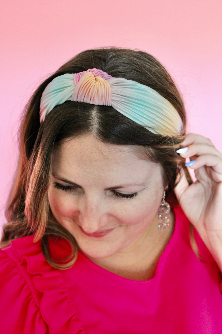 Perfectly Pastel Rainbow Headband