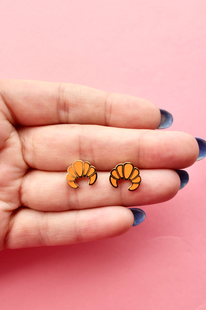 Carbs Are A Girl's Best Friend Croissant Studs