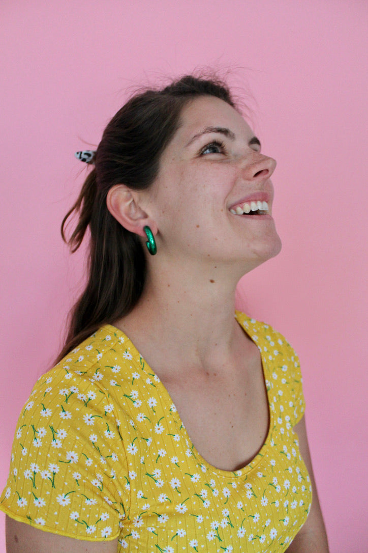 Shimmer + Shine Metallic Hoops