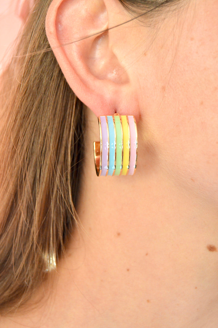 Over The Pastel Rainbow Hoops