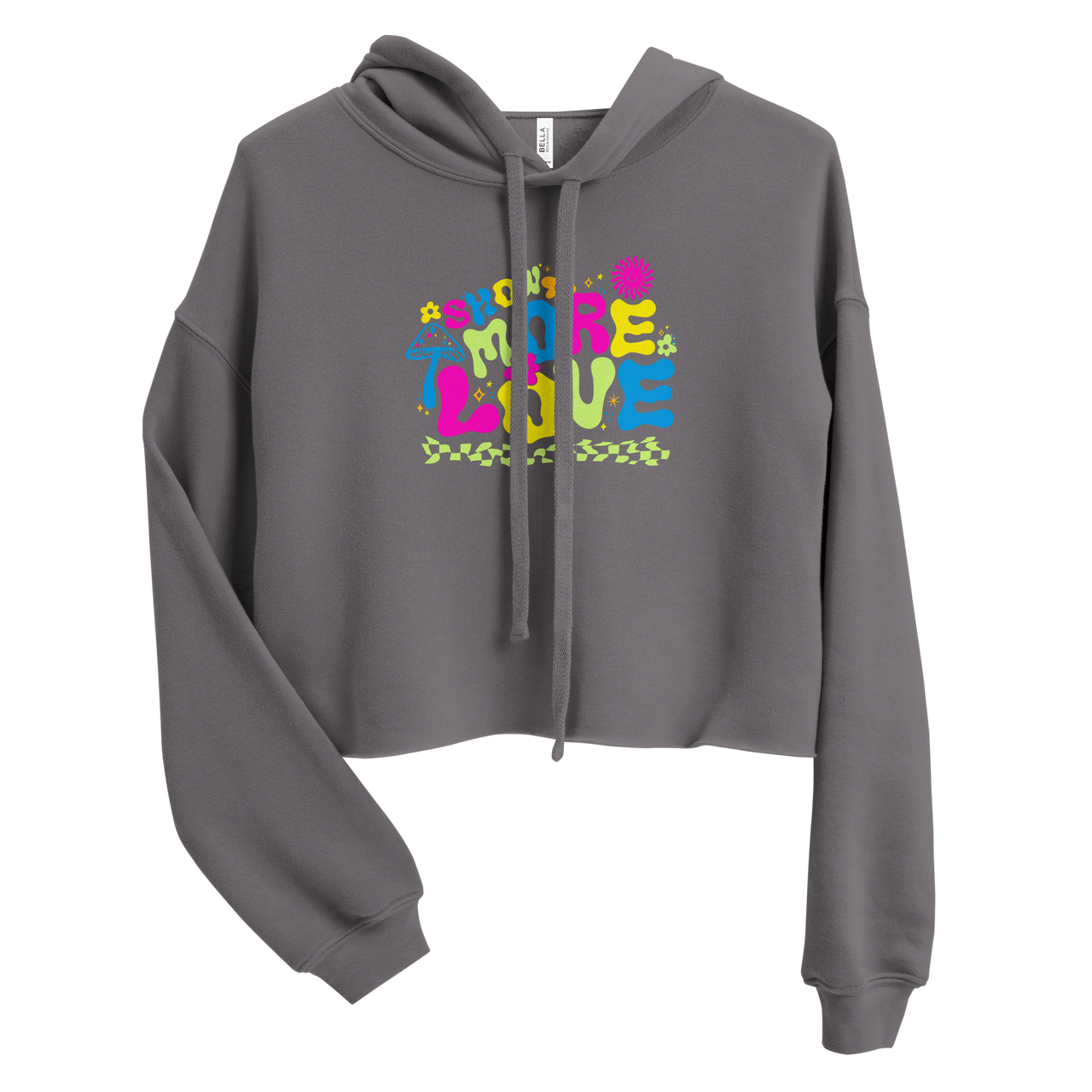 Show More Love Color Cropped Hoodie